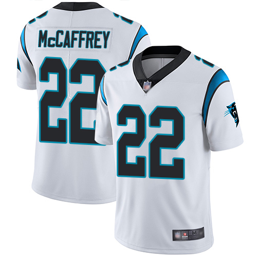 Carolina Panthers Limited White Youth Christian McCaffrey Road Jersey NFL Football #22 Vapor Untouchable